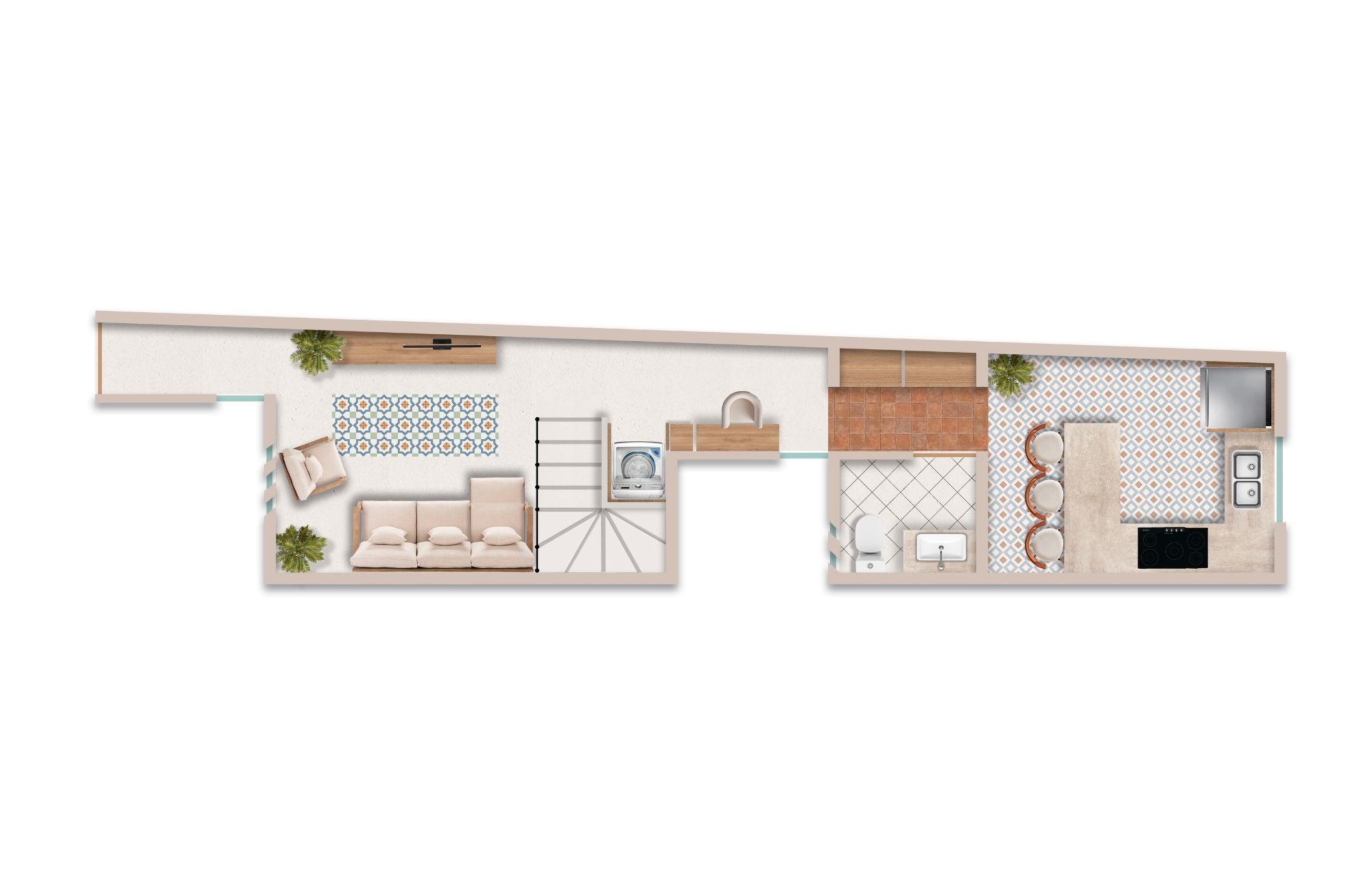 Condominium with terrace and pool in pre-construction, fifth avenue, sale, Huatulco
