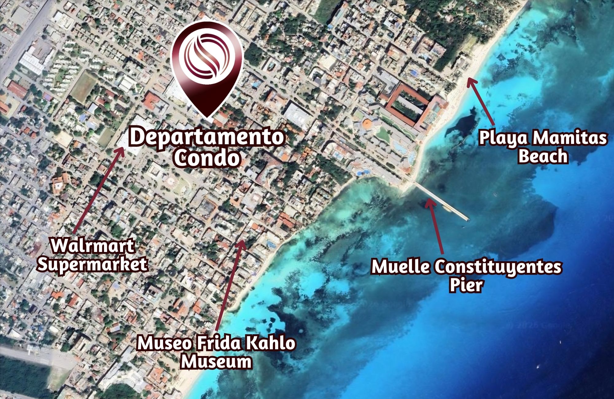 Condo with double terrace and jacuzzi for sale, Downtown, Playa del Carmen.