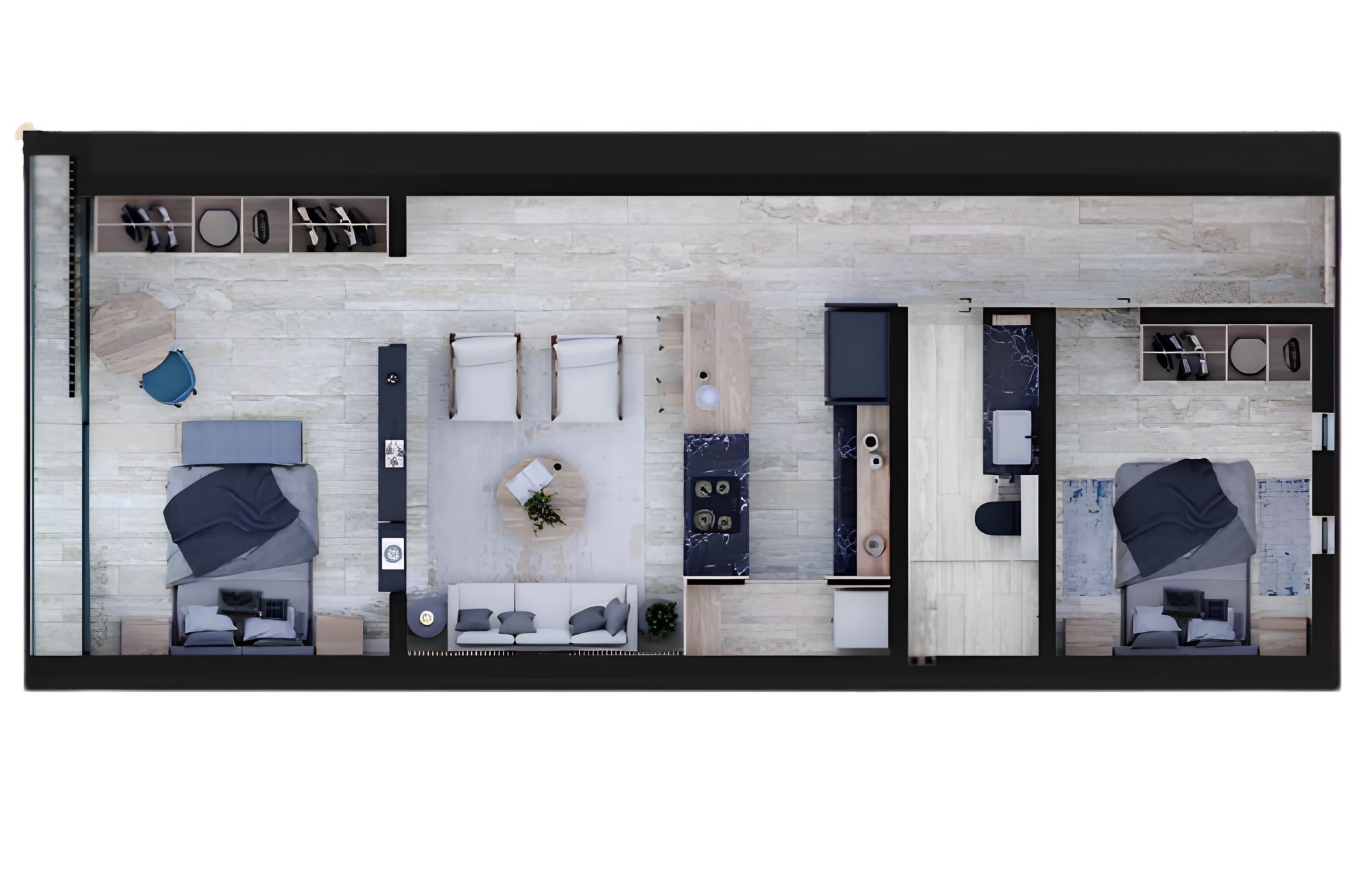 Condo with double terrace and jacuzzi for sale, Downtown, Playa del Carmen.