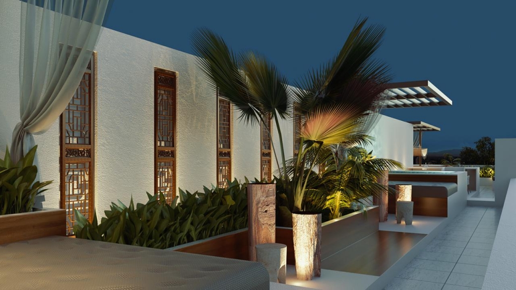 Condo with garden, private pool, gym, infinity pool, Aldea Zama, sale. Tulum.