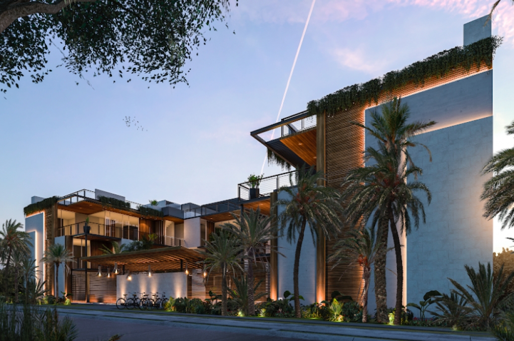 Condo with garden, private pool, gym, infinity pool, Aldea Zama, sale. Tulum.