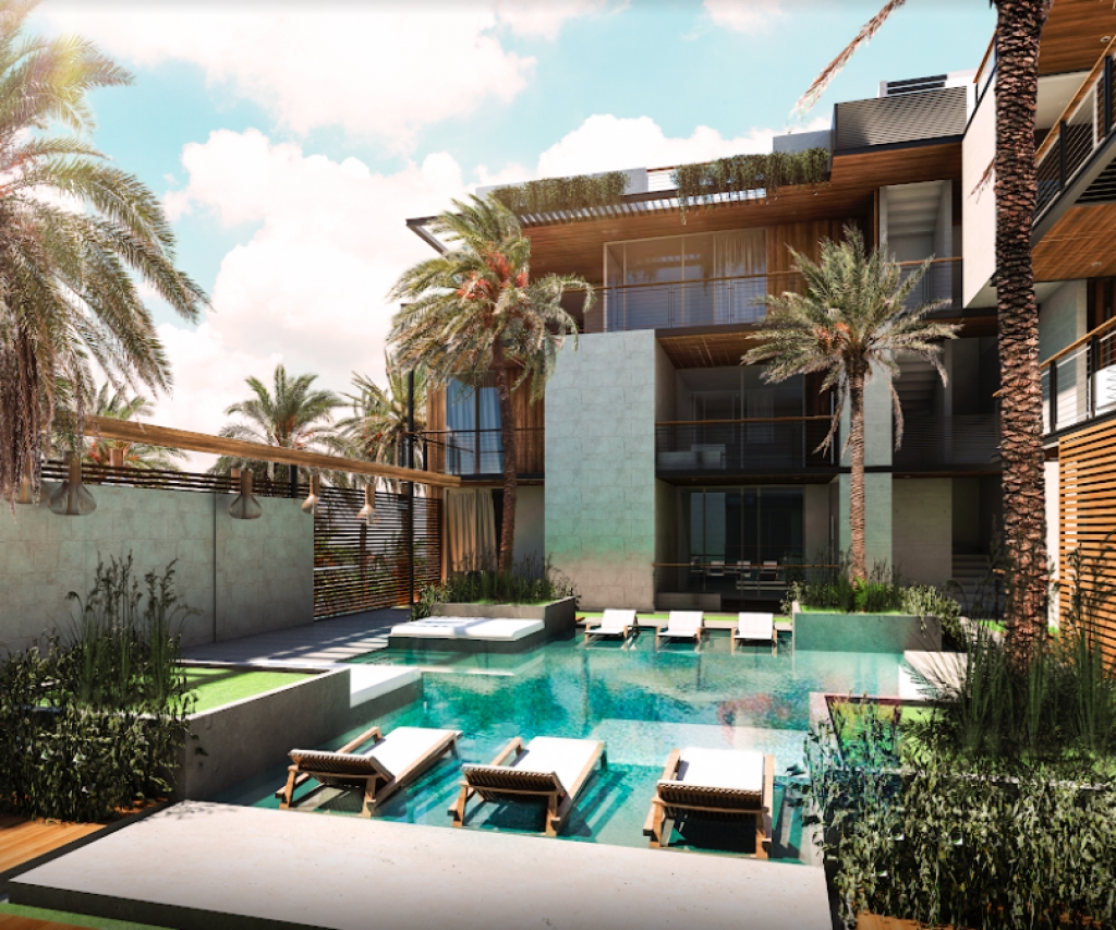 Condo with garden, private pool, gym, infinity pool, Aldea Zama, sale. Tulum.