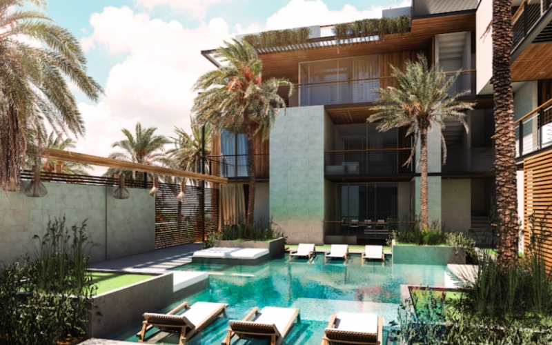 Large condo with amenities in Aldea Zama