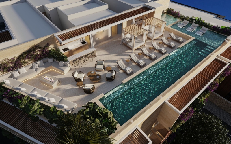 Condominium with Balcony, Rooftop with Bar and Spa for Sale