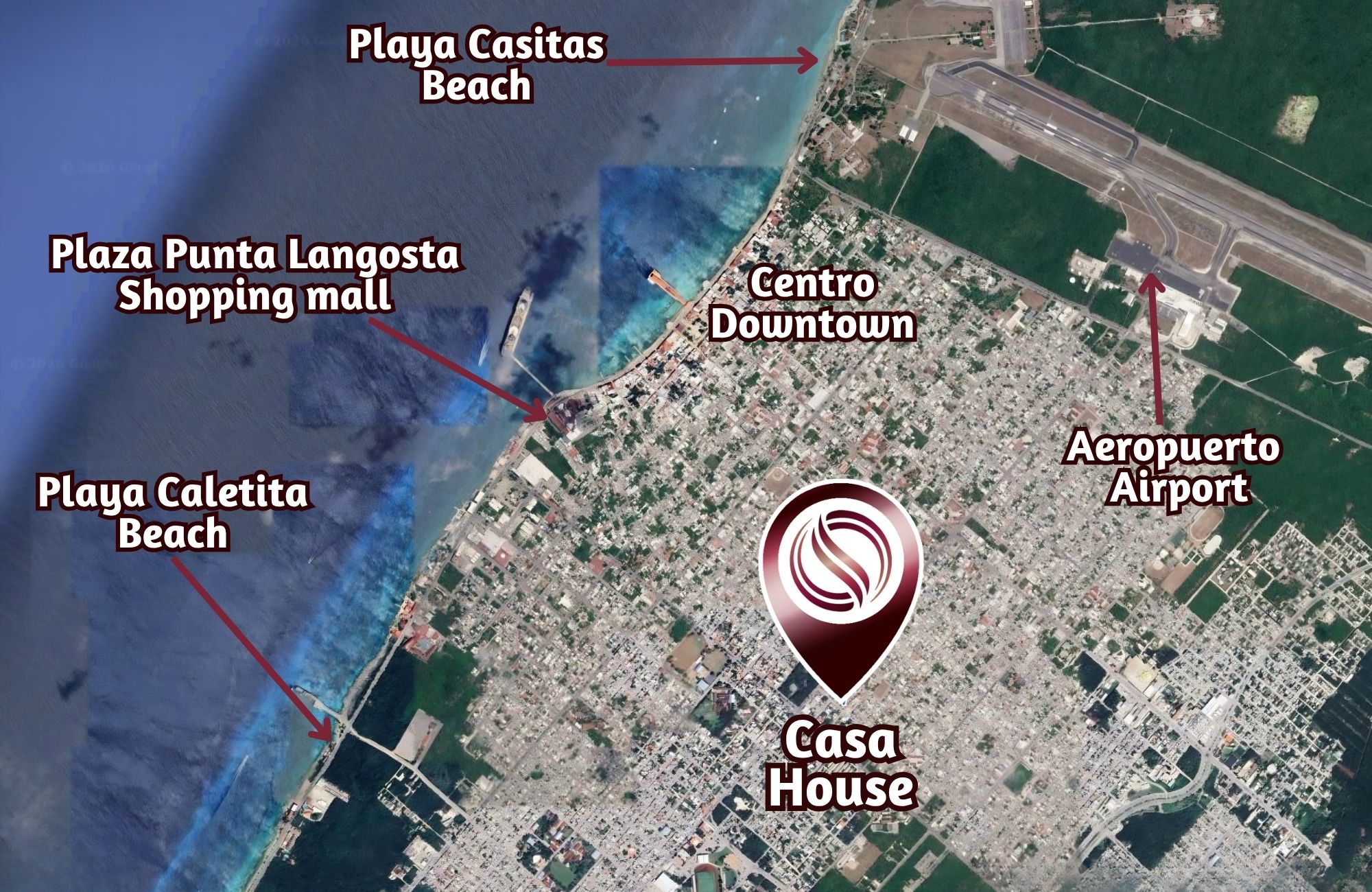 House with pool, large garden, 4 bedrooms for sale in Corpus Cristi Cozumel