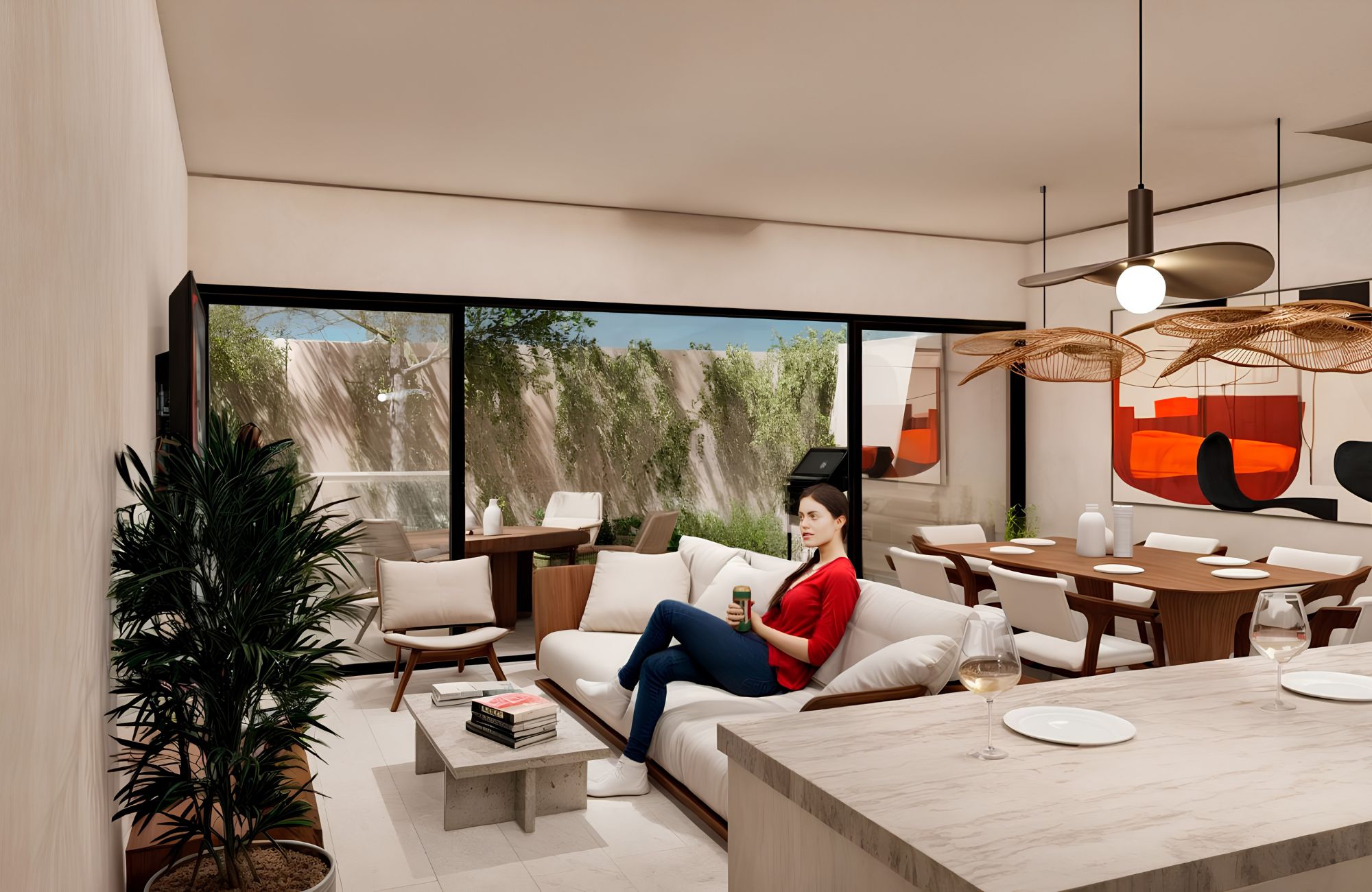 House with pool, large garden, 4 bedrooms for sale in Corpus Cristi Cozumel