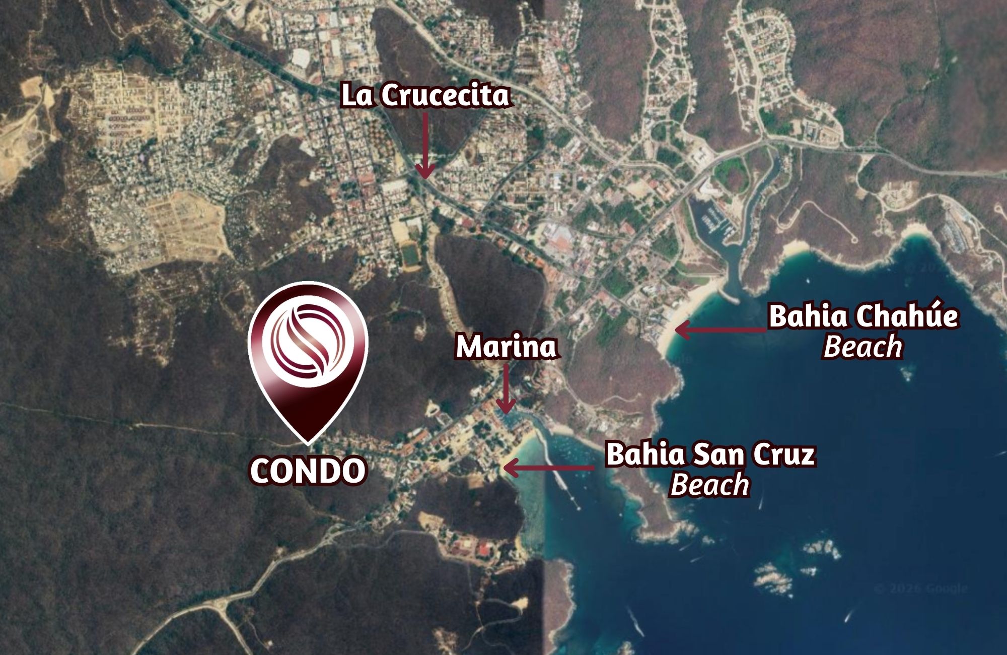 Apartment steps from the beach, pool, palapa, furnished, for sale Santa Cruz, Huatulco.