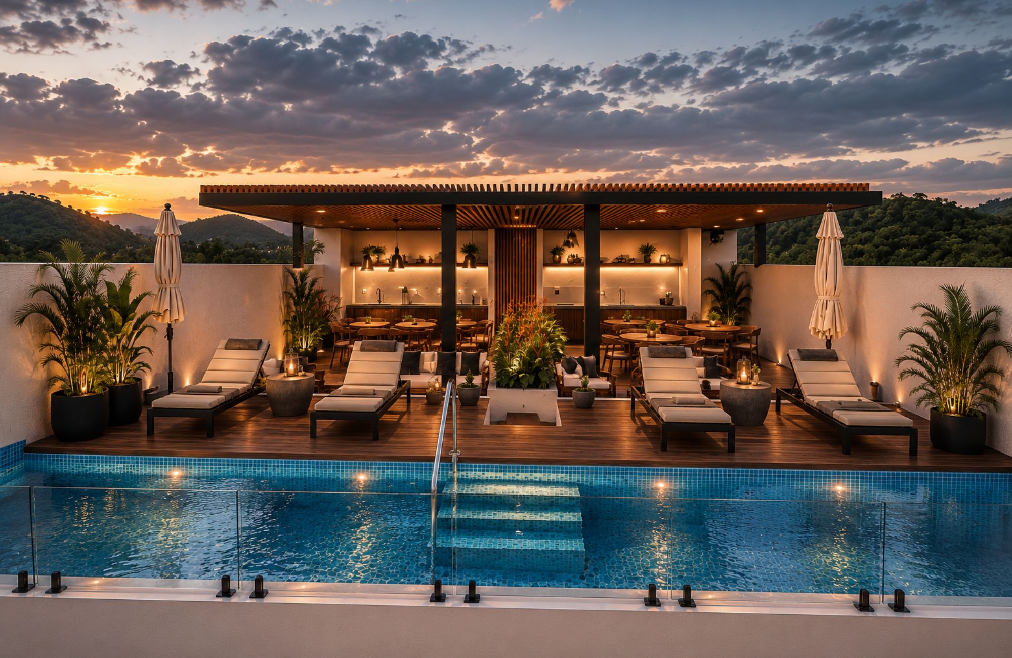 Apartment steps from the beach, pool, palapa, furnished, for sale Santa Cruz, Huatulco.