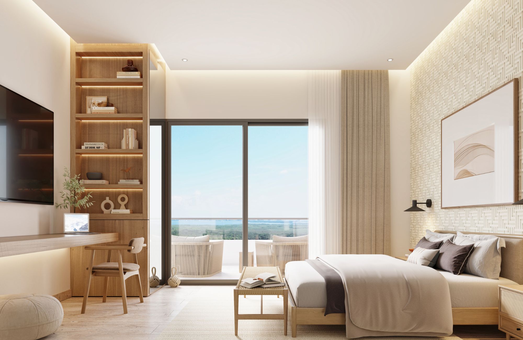 Departamento con den, alberca familiar, en venta, Parque Canc&uacute;n, Canc&uacute;n