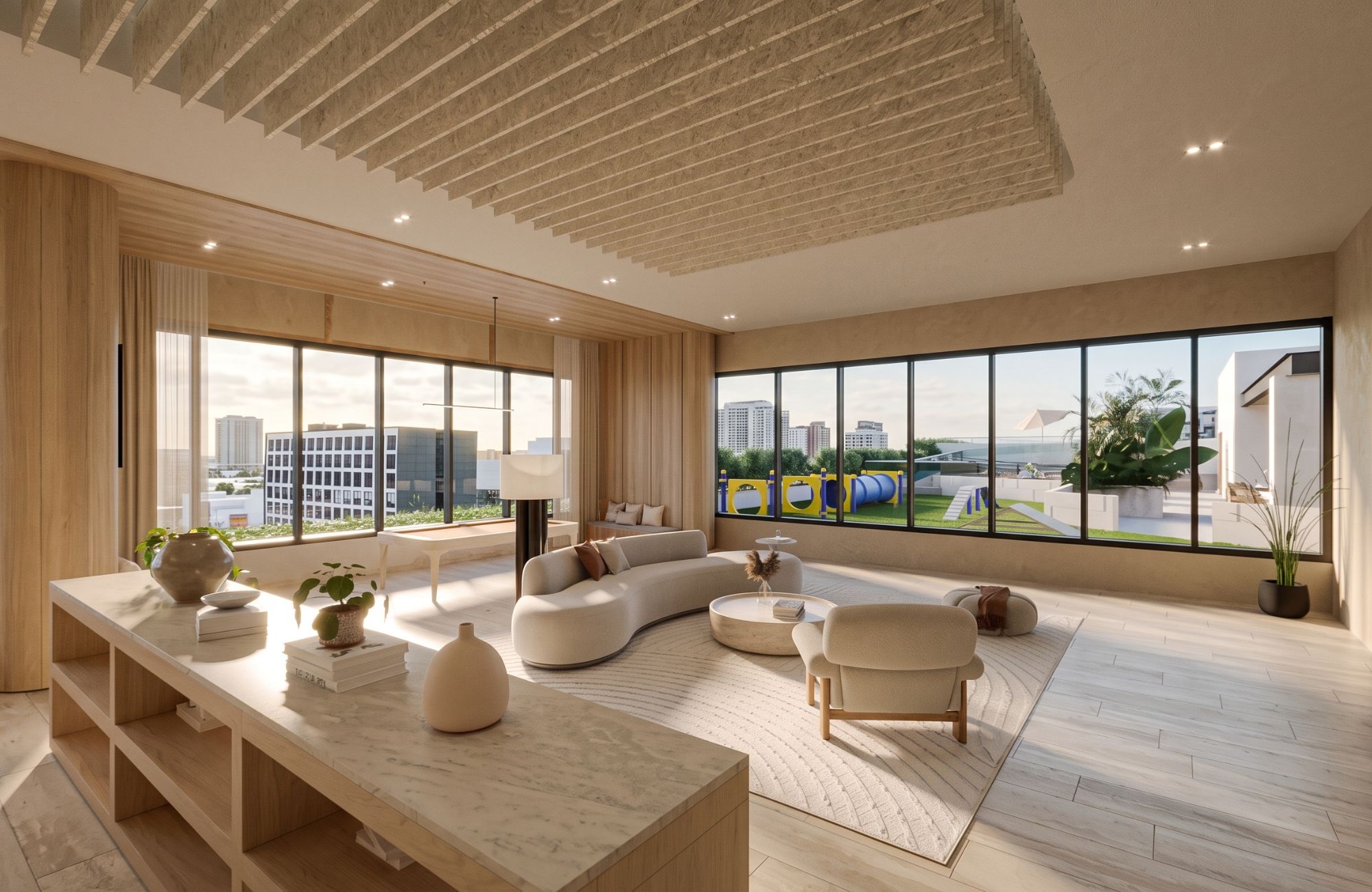 Departamento con den, alberca familiar, en venta, Parque Canc&uacute;n, Canc&uacute;n