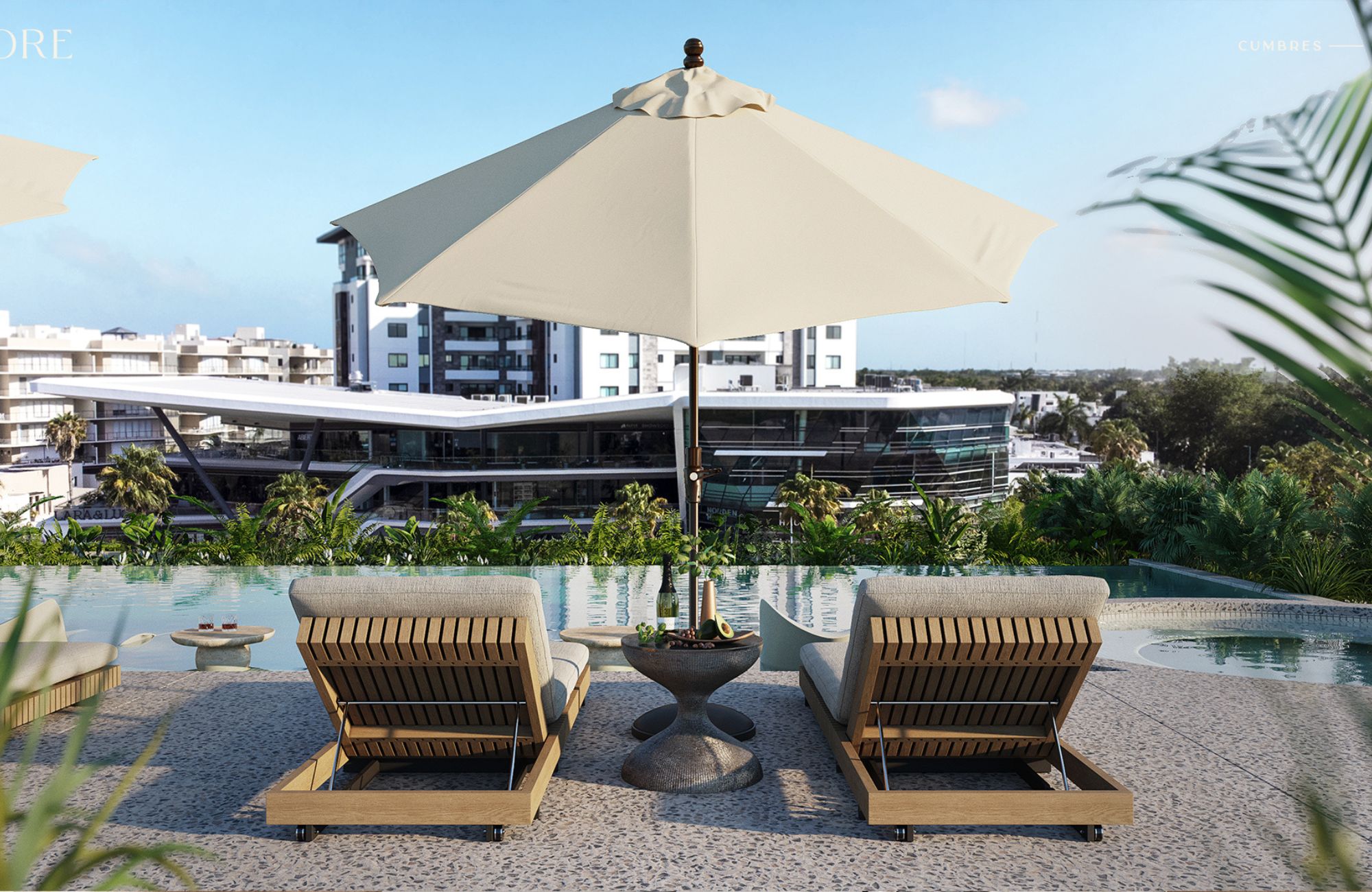 Departamento con den, alberca familiar, en venta, Parque Canc&uacute;n, Canc&uacute;n