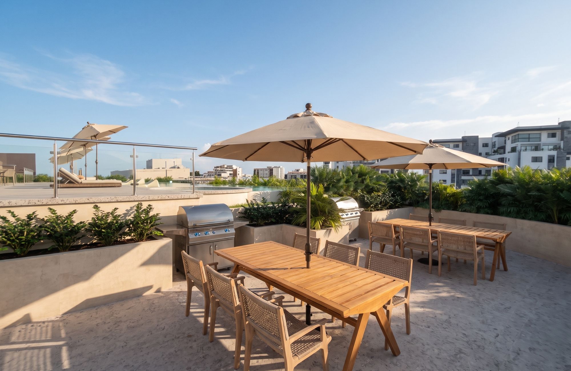 Departamento con den, alberca familiar, en venta, Parque Canc&uacute;n, Canc&uacute;n