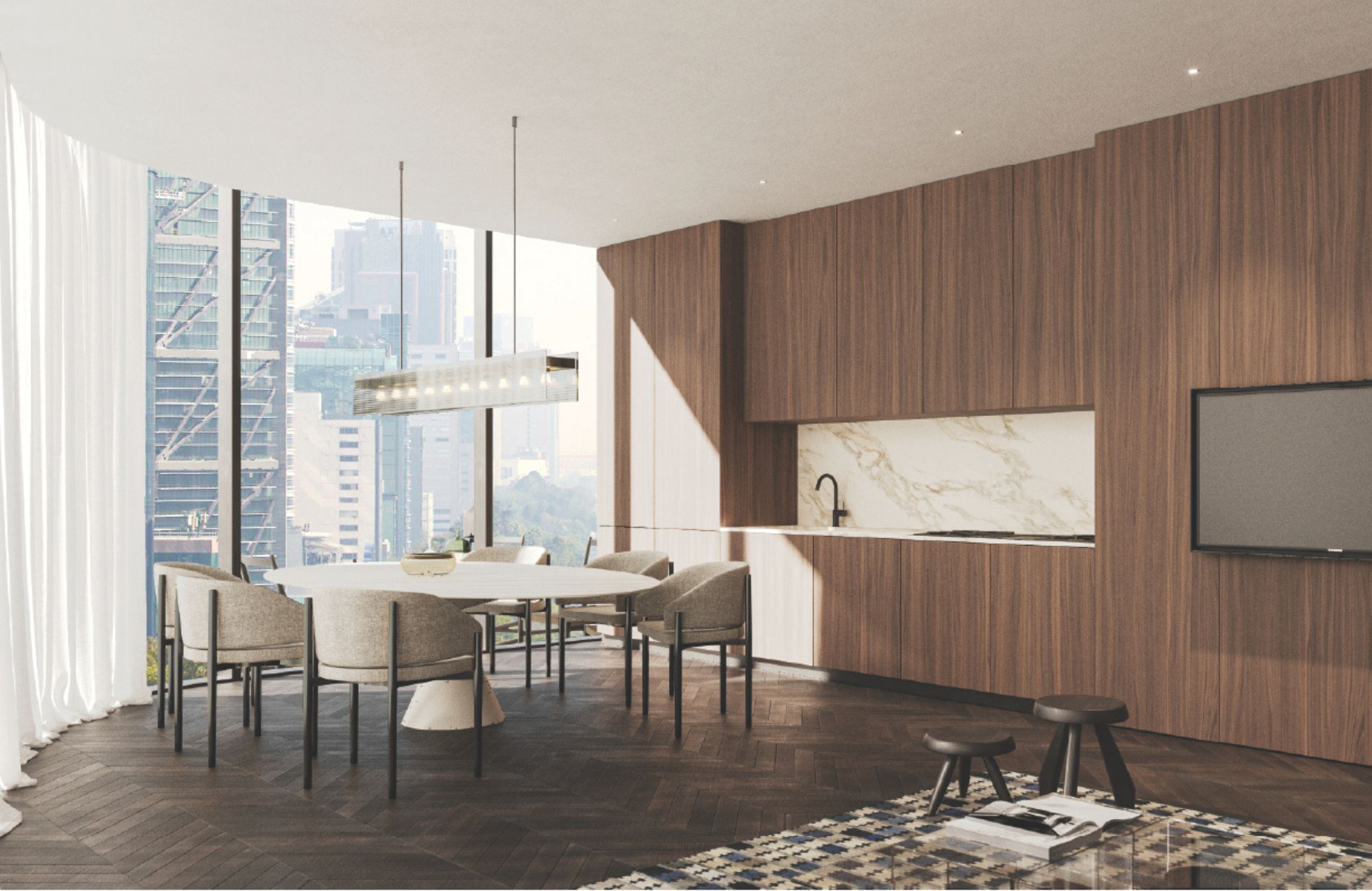 Penthouse with high ceilings, with a swimming pool, multimedia room, for sale