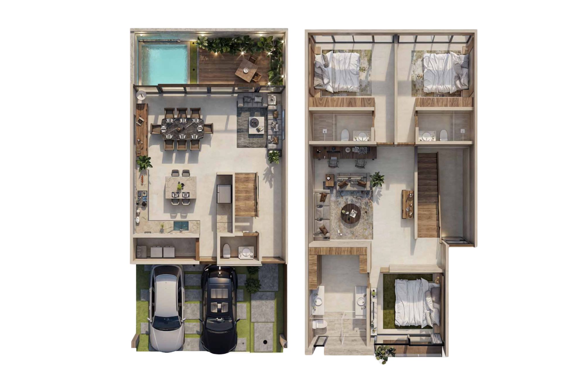Luxury villa in a gated community with terrace, laundry area, pool, for sale