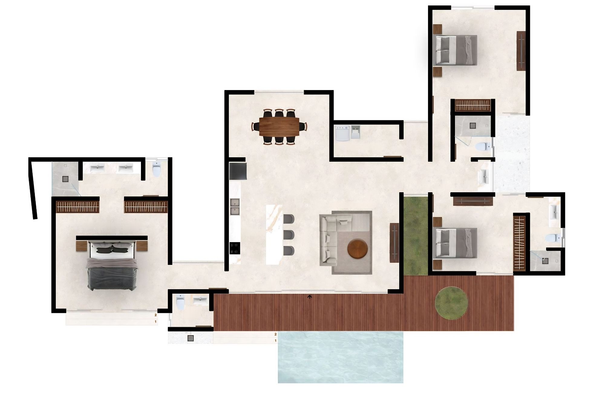 House with Private Pool and Rooftop Jacuzzi for Sale, South Hotel Zone, Cozumel