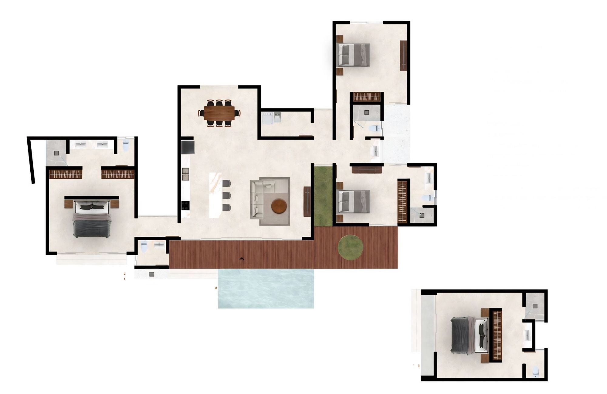 House with Private Pool and Rooftop Jacuzzi for Sale, South Hotel Zone, Cozumel