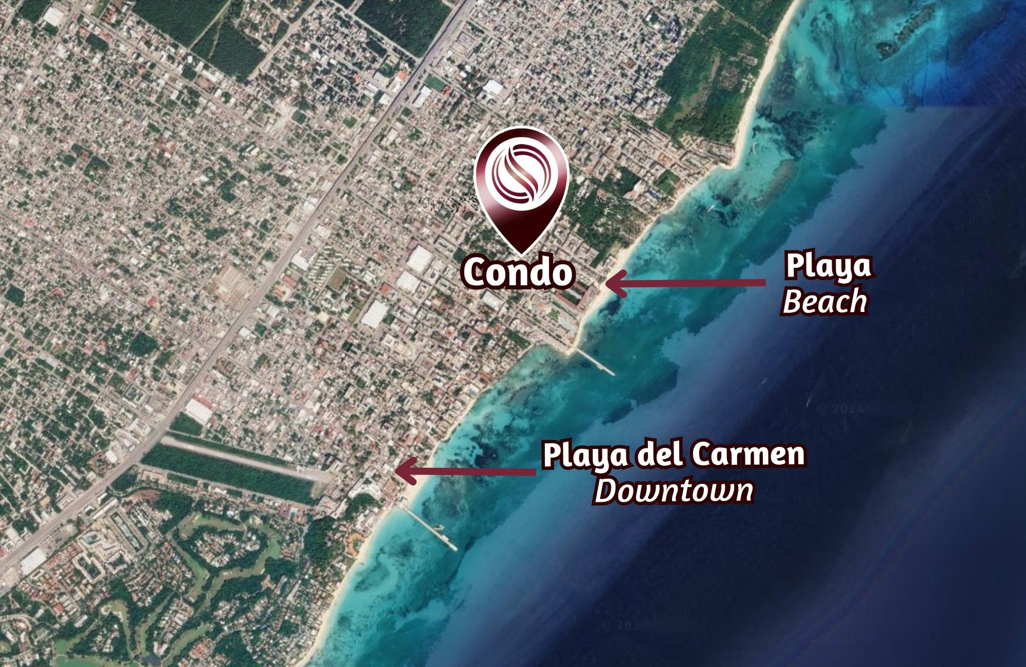 Penthouse 350 meters from the beach, ocean view pool, art gallery, unique design, roof garden with jacuzzi, for sale in Playa del Carmen.