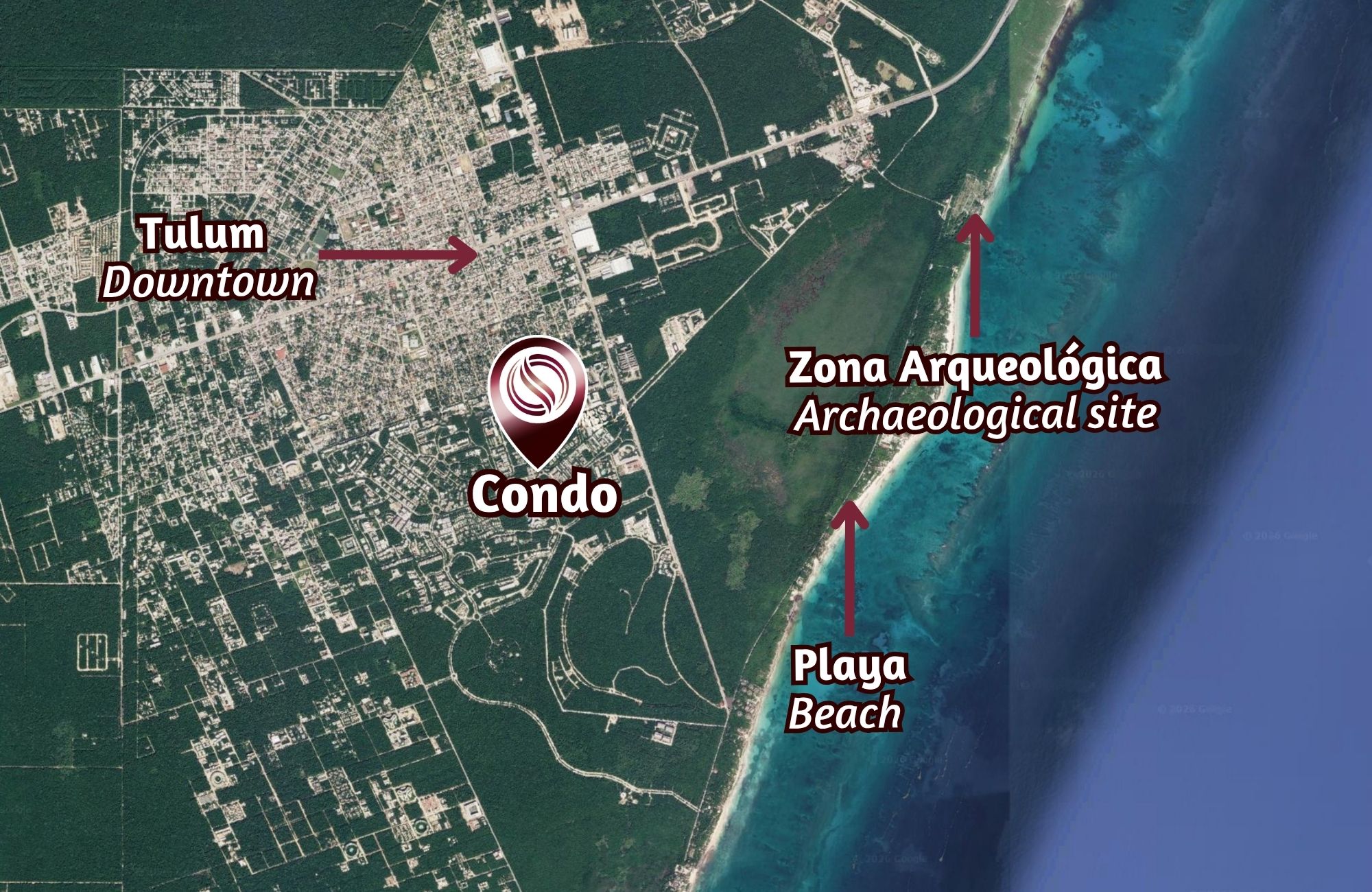 Condo with ocean view terrace, lock-off system, and pool, for sale, Tankah, Tulum.