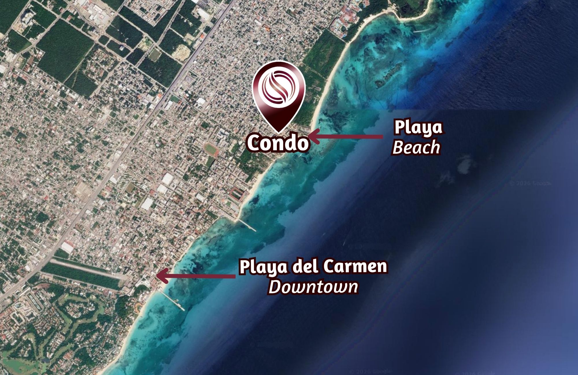 Apartment with double terrace and jacuzzi for sale, Downtown, Playa del Carmen.