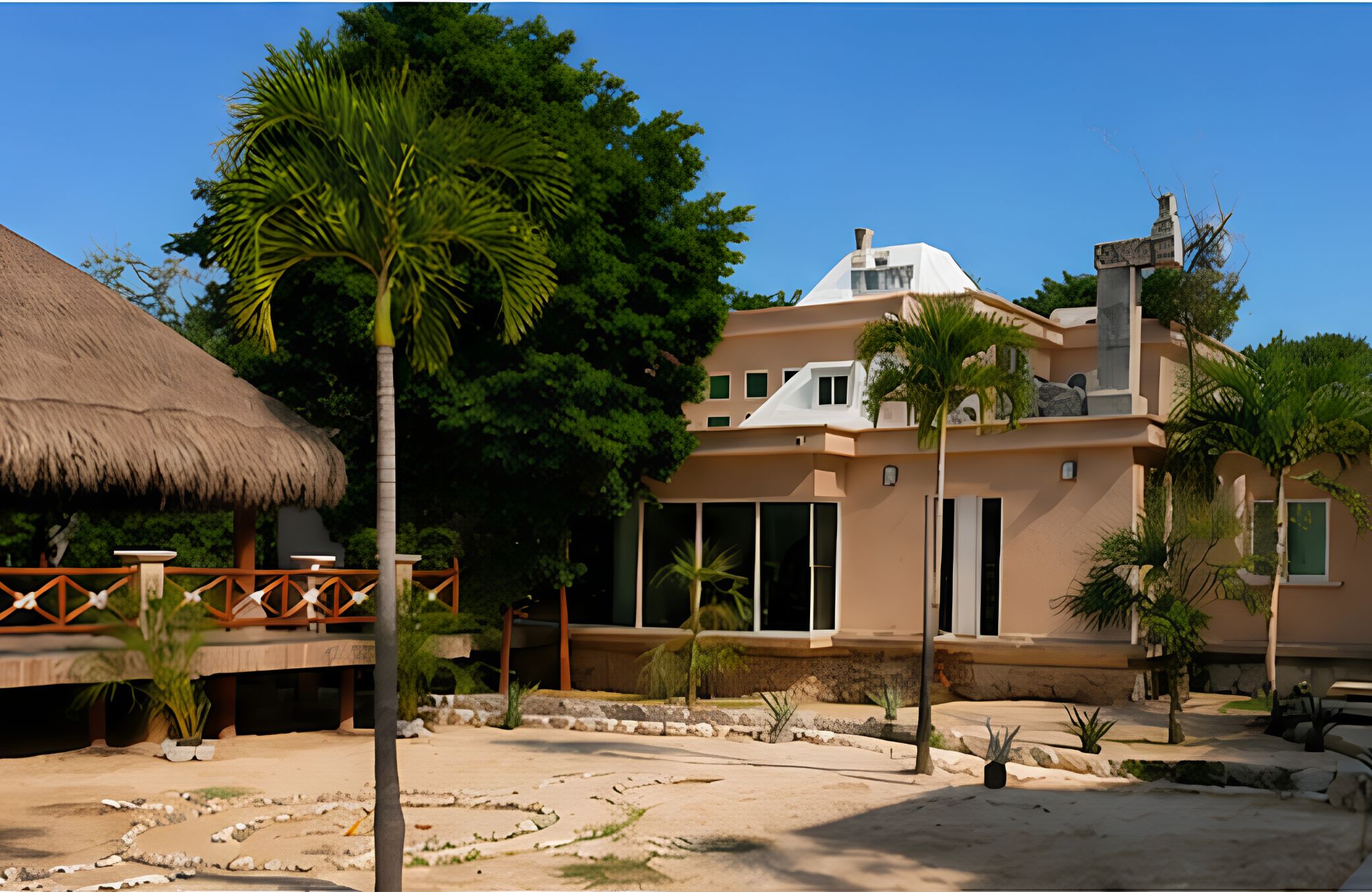 Single-family lot for sale with pools, cenote, movie theater, and green areas