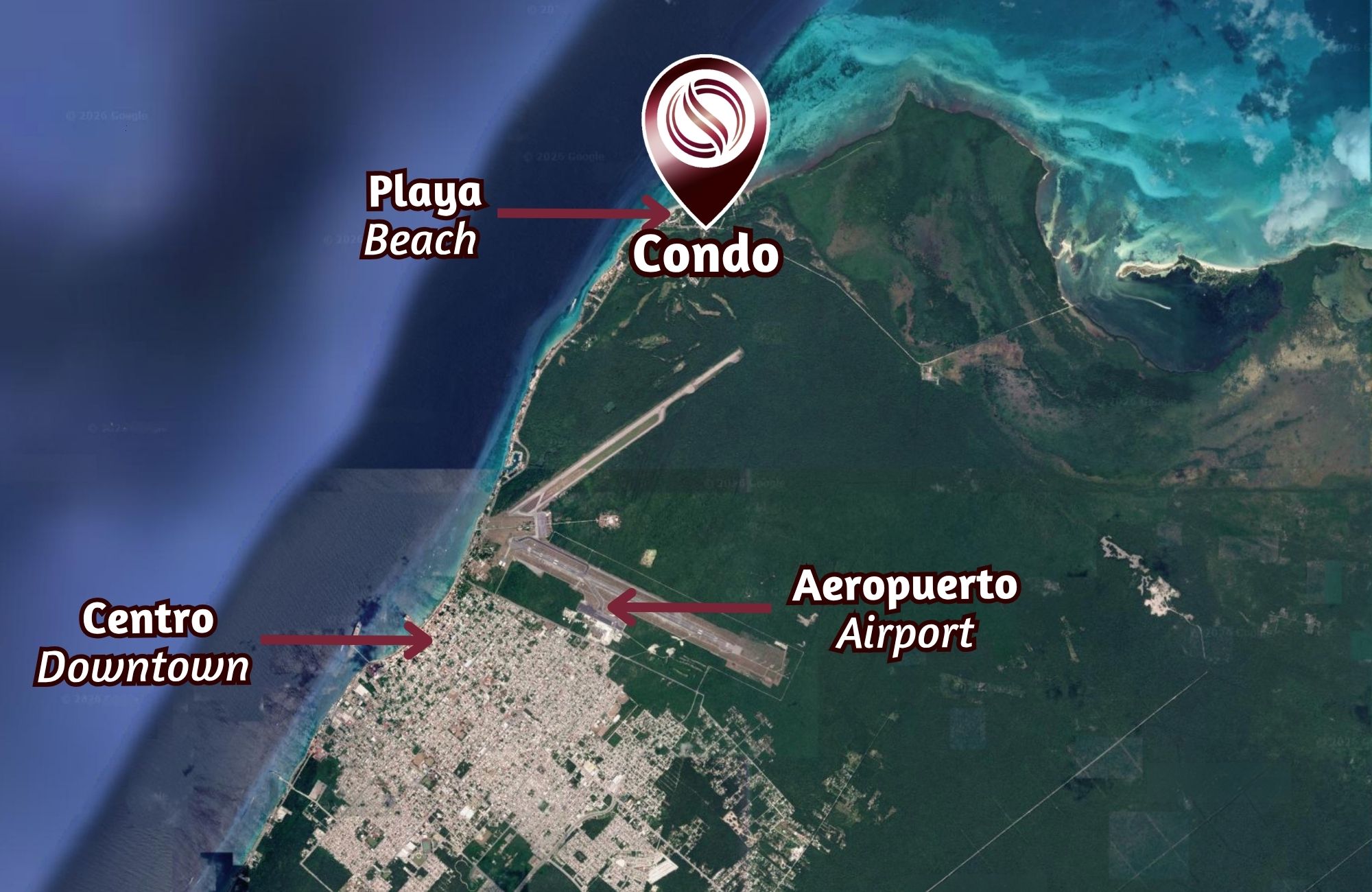 Condo, infinity pool, barbecue area, steps from the Cozumel boardwalk, sale.