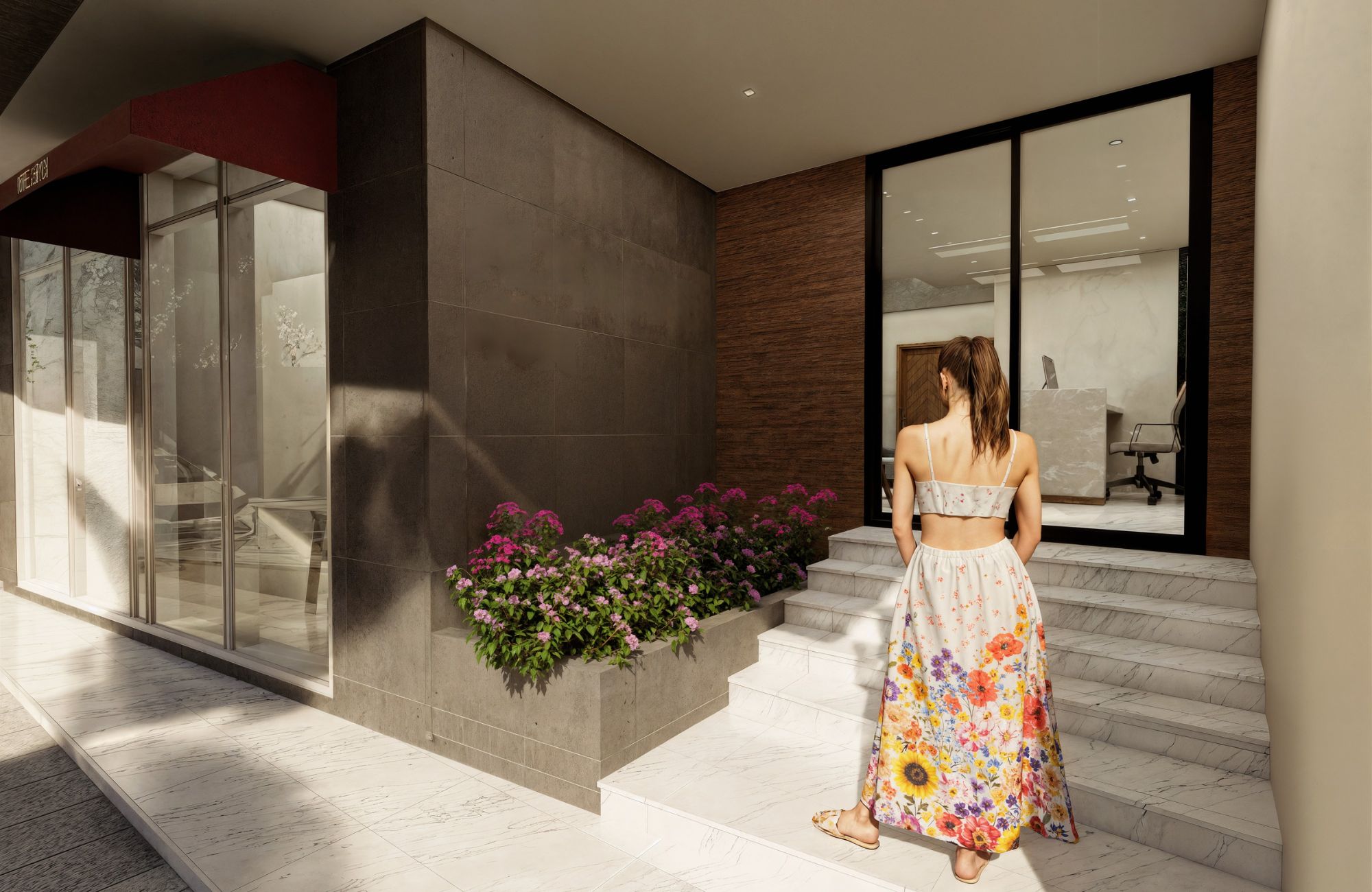 Furnished studio, ocean view from the rooftop, for sale