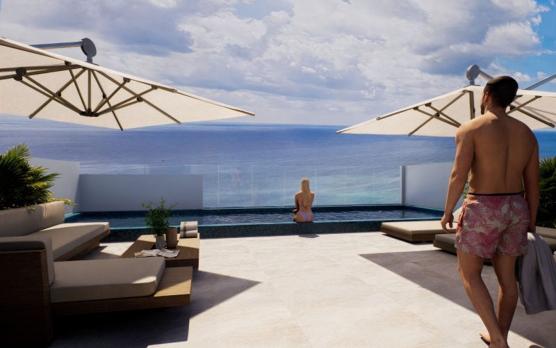 Ground floor condo for sale near the beach&nbsp; with garden, pool, ocean view, gym