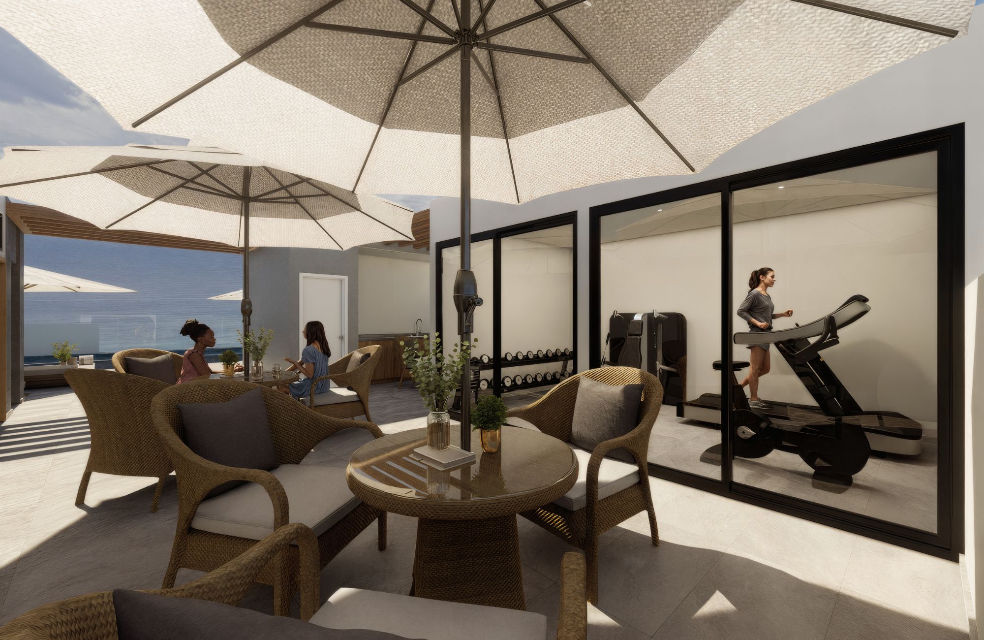 Apartment with pool, pet park for sale in Playacar, Playa del Carmen.
