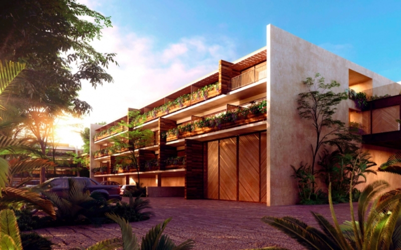 Condo with luxury amenities, room service and commercial boho chic area