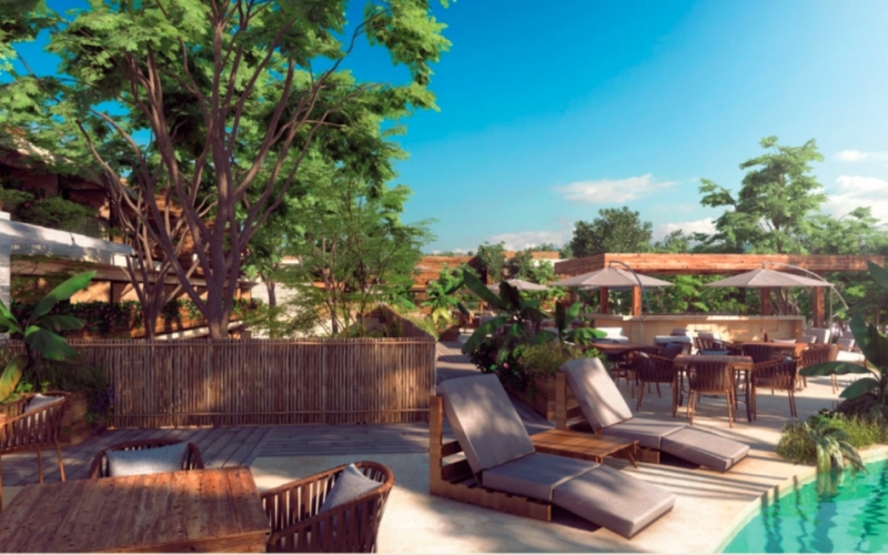 Departamento con amenidades,servicio a la habitacion , area comercial boho chic