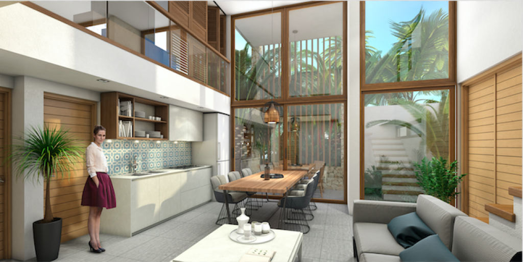 Apartment with private pool, beach access, beach club, for sale, Tankah, Tulum.