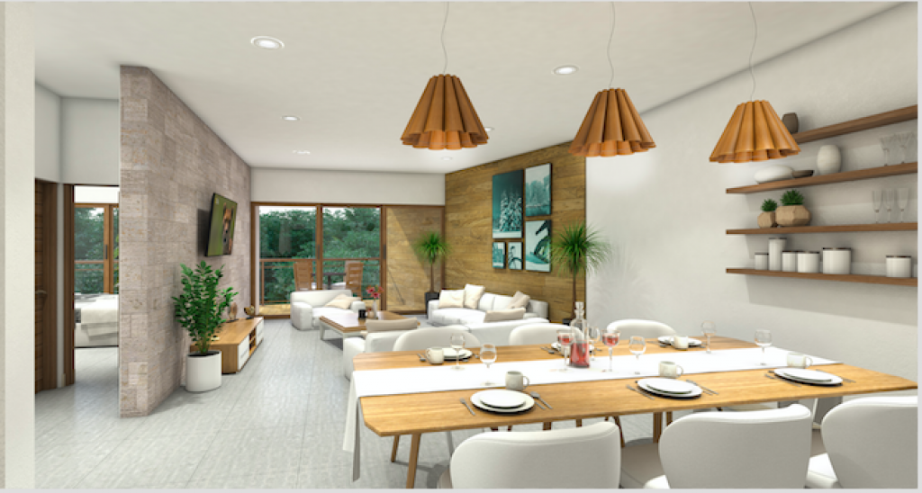 Apartment with private pool, beach access, beach club, for sale, Tankah, Tulum.