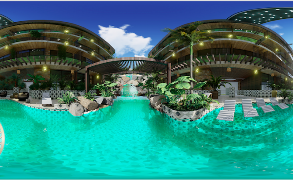 Condo with private pool surrounded by  nature