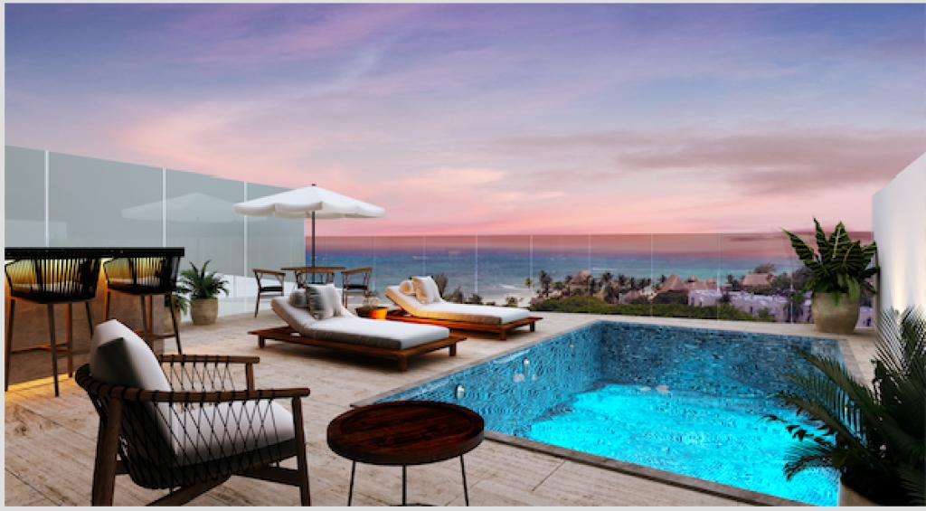 Two-Story Condo with Terrace and Direct Pool Access for Sale at Awa Playacar PDC