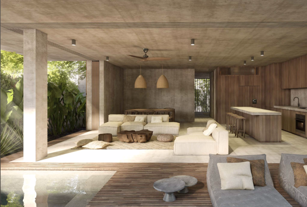 Penthouse with private pool, avant garde design unique development inspired by art for sale in Tulum.