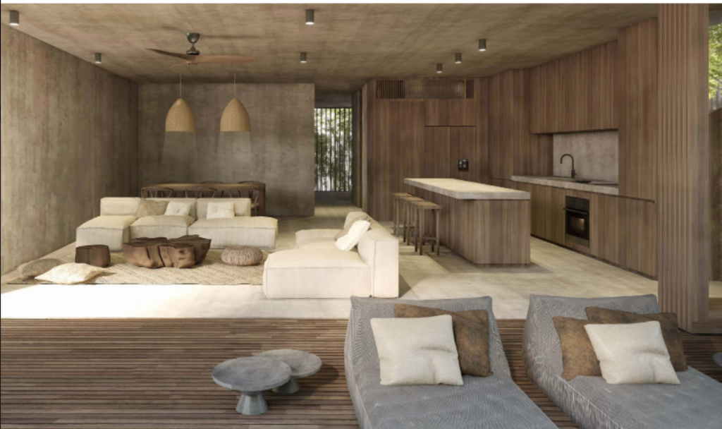 Penthouse with private pool, avant garde design unique development inspired by art for sale in Tulum.