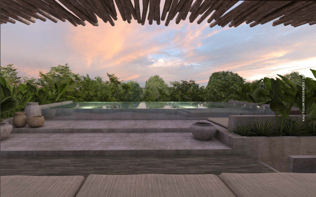 Penthouse with private pool, avant garde design unique development inspired by art for sale in Tulum.