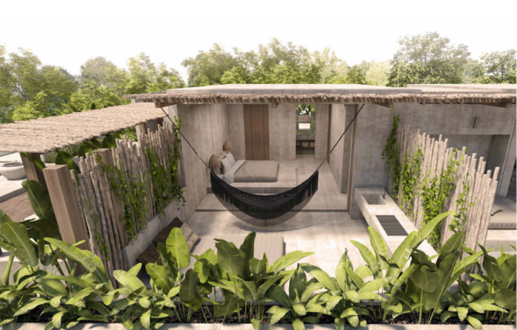 Penthouse with private pool, avant garde design unique development inspired by art for sale in Tulum.