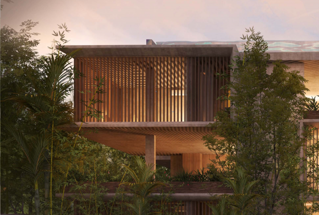 Penthouse with private pool, avant garde design unique development inspired by art for sale in Tulum.