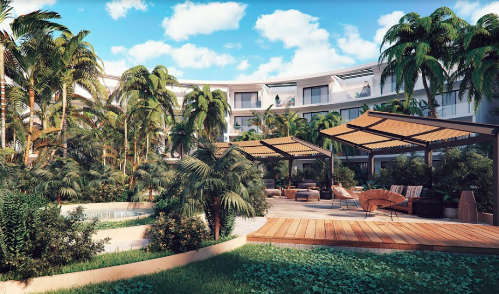 Penthouse with infinity pool, bar, yoga area, and gym in Aldea Zam&aacute;.