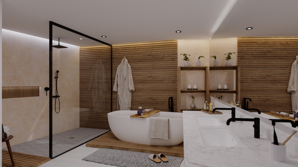 Condo with private pool, lock off, heated pool, gym and yoga area, coffee shop, in Aldea Zama for sale.