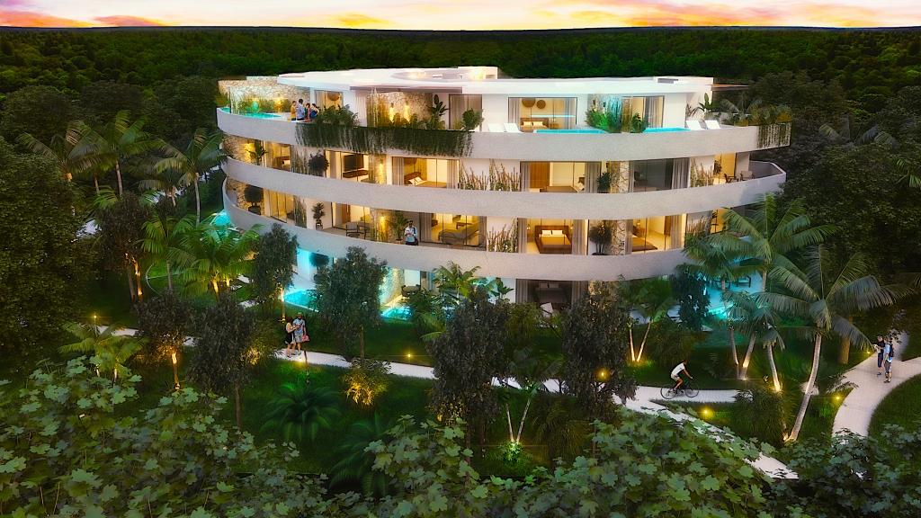 Penthouse a pasos del mar con club de playa en Akumal Tulum