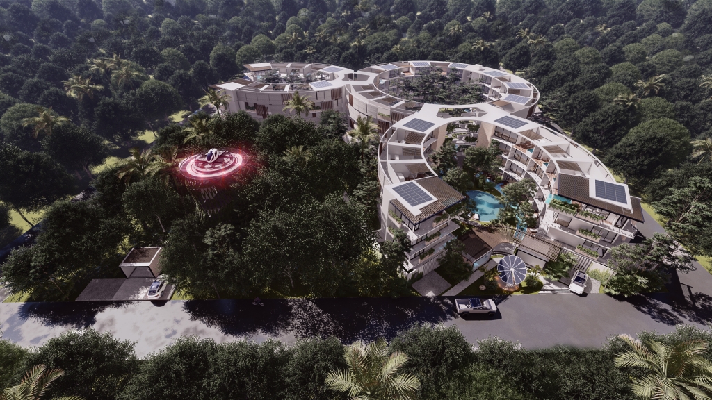 Condo with common areas surrounded by nature, near the beach in Tulum, for sale.