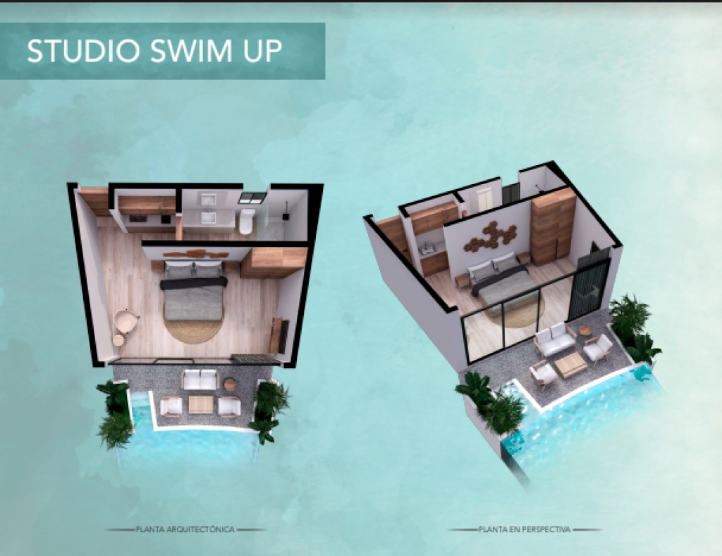 Condo with common areas surrounded by nature, near the beach in Tulum, for sale.