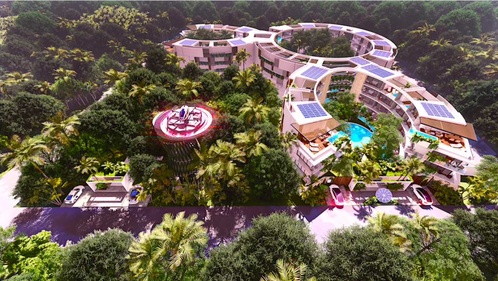 Penthouse con terraza privada, con areas verdes, Gym, centro de negocios, area para yoga y gym, jard&iacute;n de hamacas, en Aldea Zama Tulum, venta.