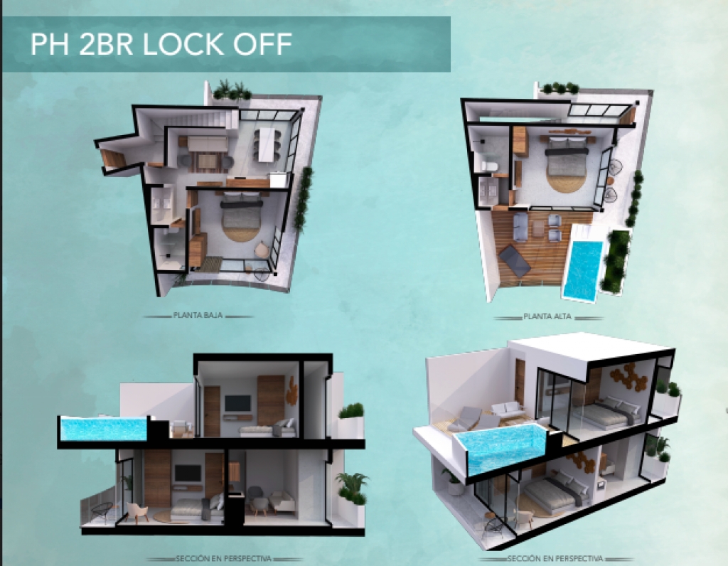 Penthouse de lujo con spa, alberca y floating room