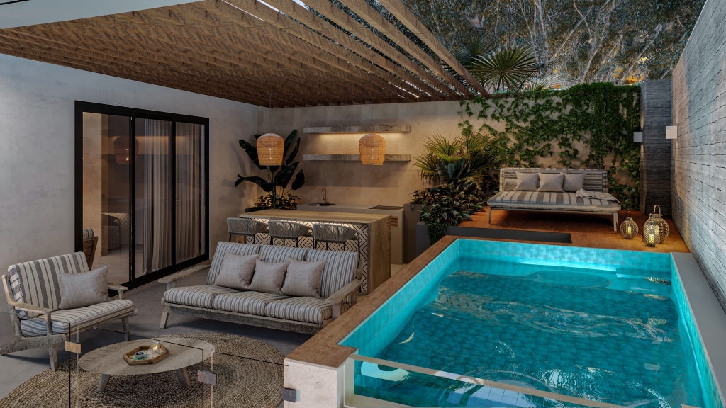 Penthouse de lujo con spa, alberca y floating room