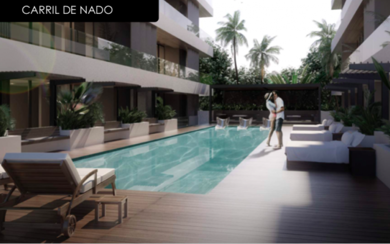 Spacious luxury apartment in the center of Cancun, with amenities: spa, pool, beauty salon, childrens club.