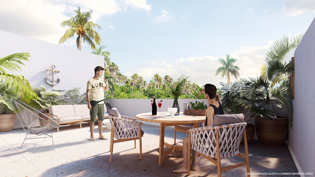 Condo with panoramic windows, surrounded by trees, 958 m2 pool, yoga, gym, swim lane, sustainable building, pre-construction, sale in Tulum