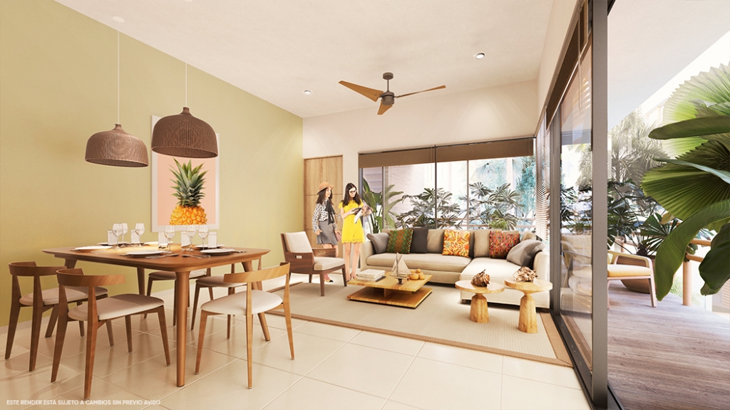 Penthouse with private pool, gym, yoga, spa, ecological technology, in Aldea Zama, Tulum, for sale.